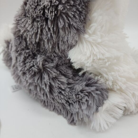 FAO Schwarz Gray White Sheep Dog Plush 10” Red Sparkle Collar Stuffed Animal Toy - Picture 4 of 11